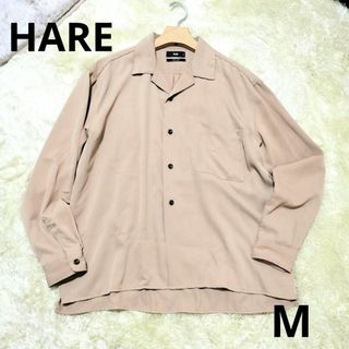 ハレ(HARE)の【h_145様フォロー割】ハレhareテーラードシャツ長袖 M ピンクベージュ(シャツ)