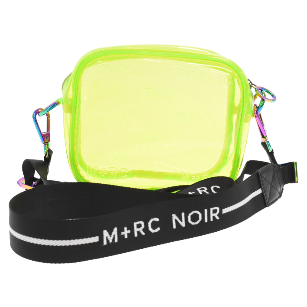 M+RC NOIR マルシェノア ロゴ総柄 PVC クリアショルダーバッグ ビニール ネオンイエロー
