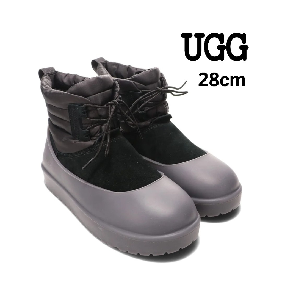 UGG アグ メンズ ムートンブーツ 防水 ソールカバー付き ブラック 28cm ...