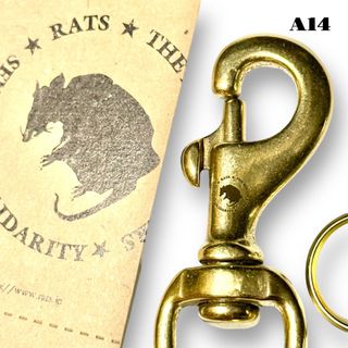 未使用品! RATS キーリング キーホルダー タイプA カラビナ フック 鼠