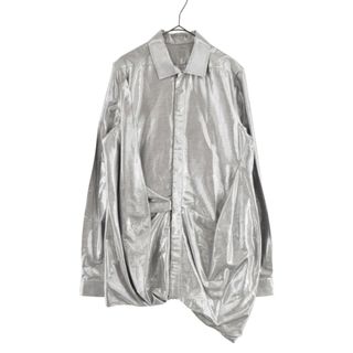 リックオウエンス(Rick Owens)のRick Owens リックオウエンス 19FW LARRY ドレープデザイン ビスコース 長袖シャツ ブラウス シルバー RP19F5220-VLM レディース(シャツ/ブラウス(長袖/七分))