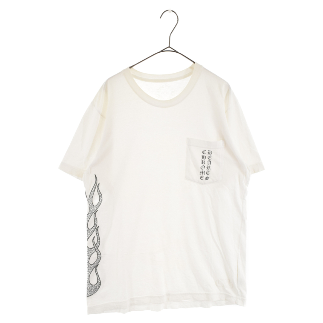 CHROME HEARTS クロムハーツ Side Flame Tee ロゴサイドフレイムTシャツ 半袖カットソー