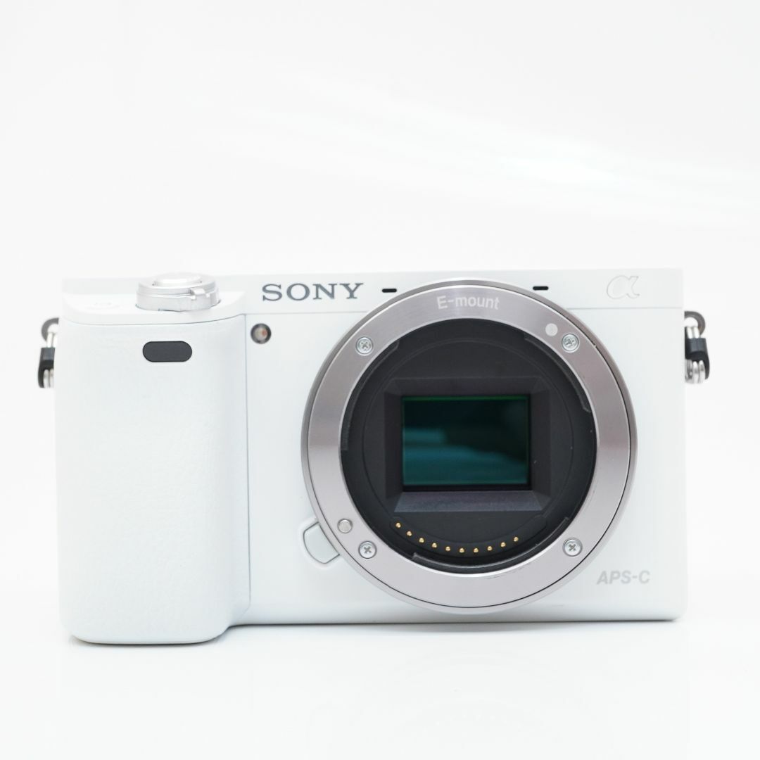 カメラWi-Fi搭載 軽量★SONY α6000 ホワイト ILCE-6000Y