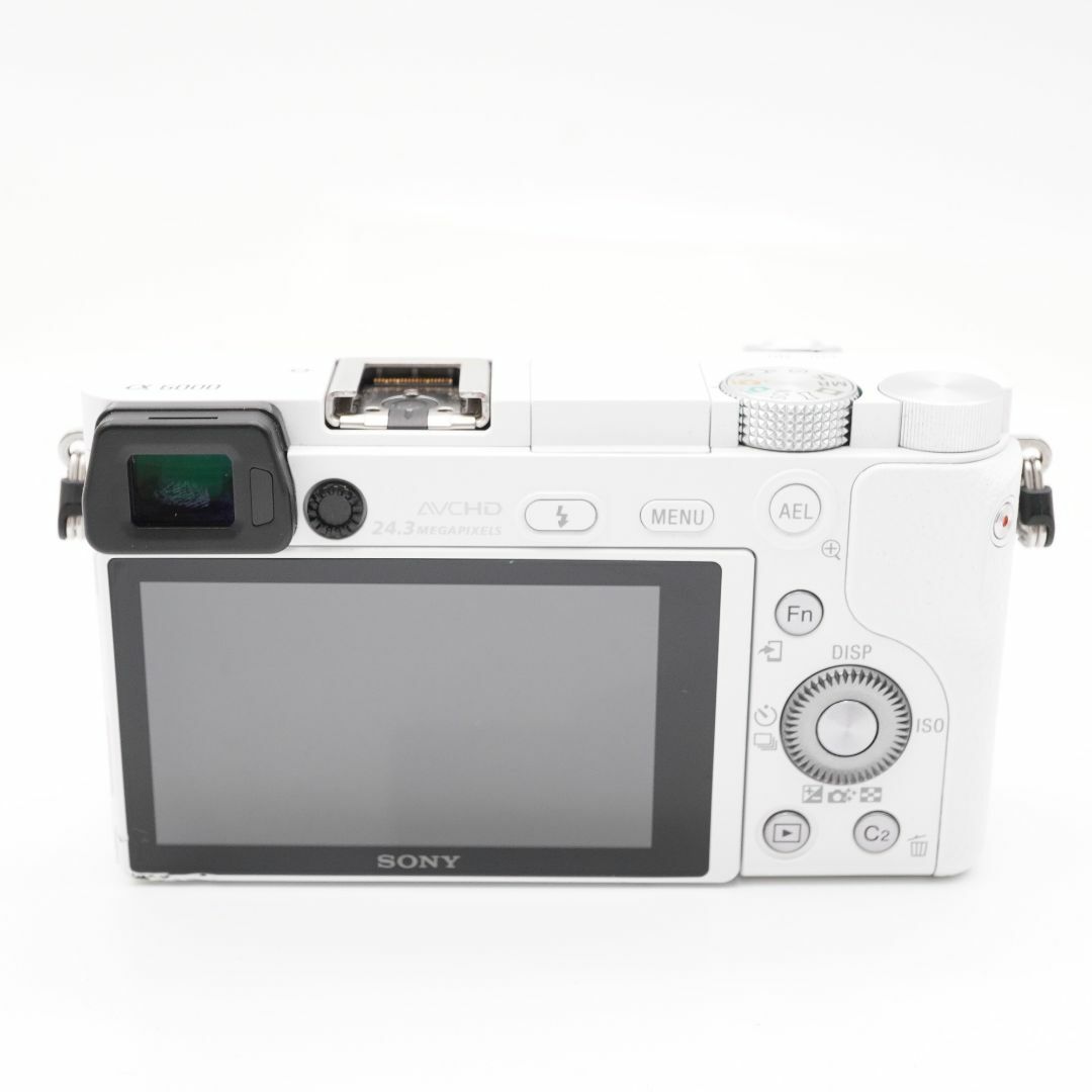 カメラWi-Fi搭載 軽量★SONY α6000 ホワイト ILCE-6000Y