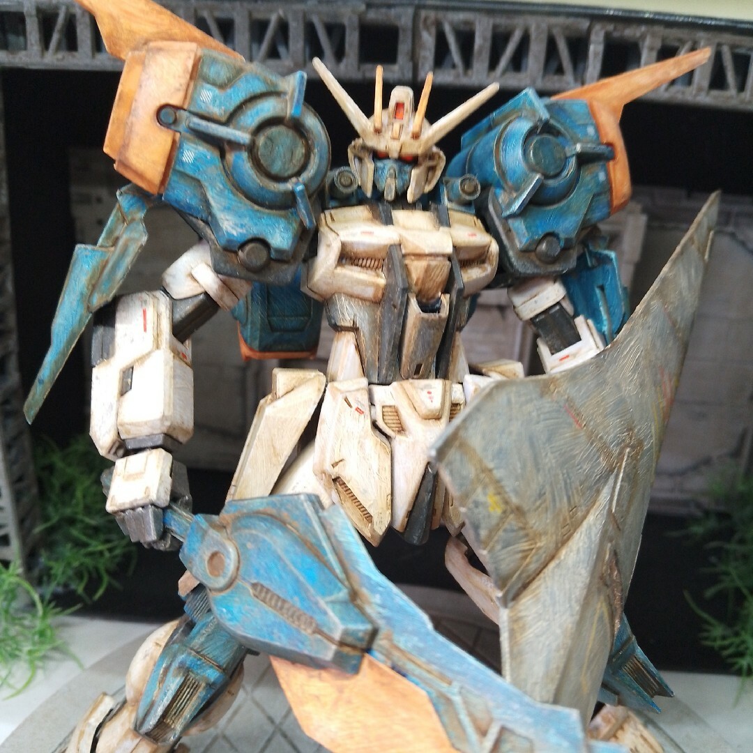 １／１００ガンプラ、ゲイルストライクガンダム、ディテールアップ換装汚し仕上げ品。 | フリマアプリ ラクマ