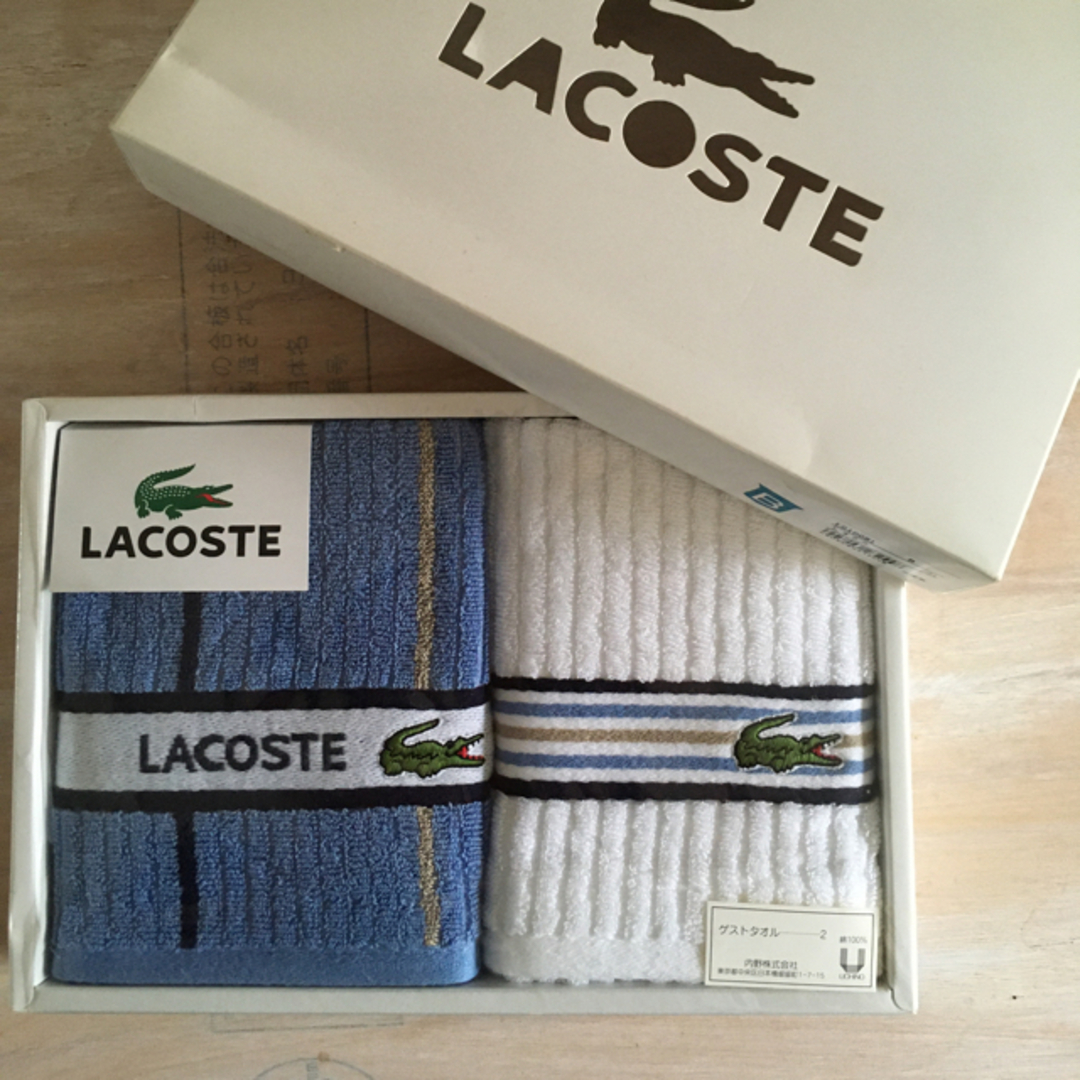 LACOSTE(ラコステ)のラコステ　ゲストタオル　セット インテリア/住まい/日用品の日用品/生活雑貨/旅行(タオル/バス用品)の商品写真