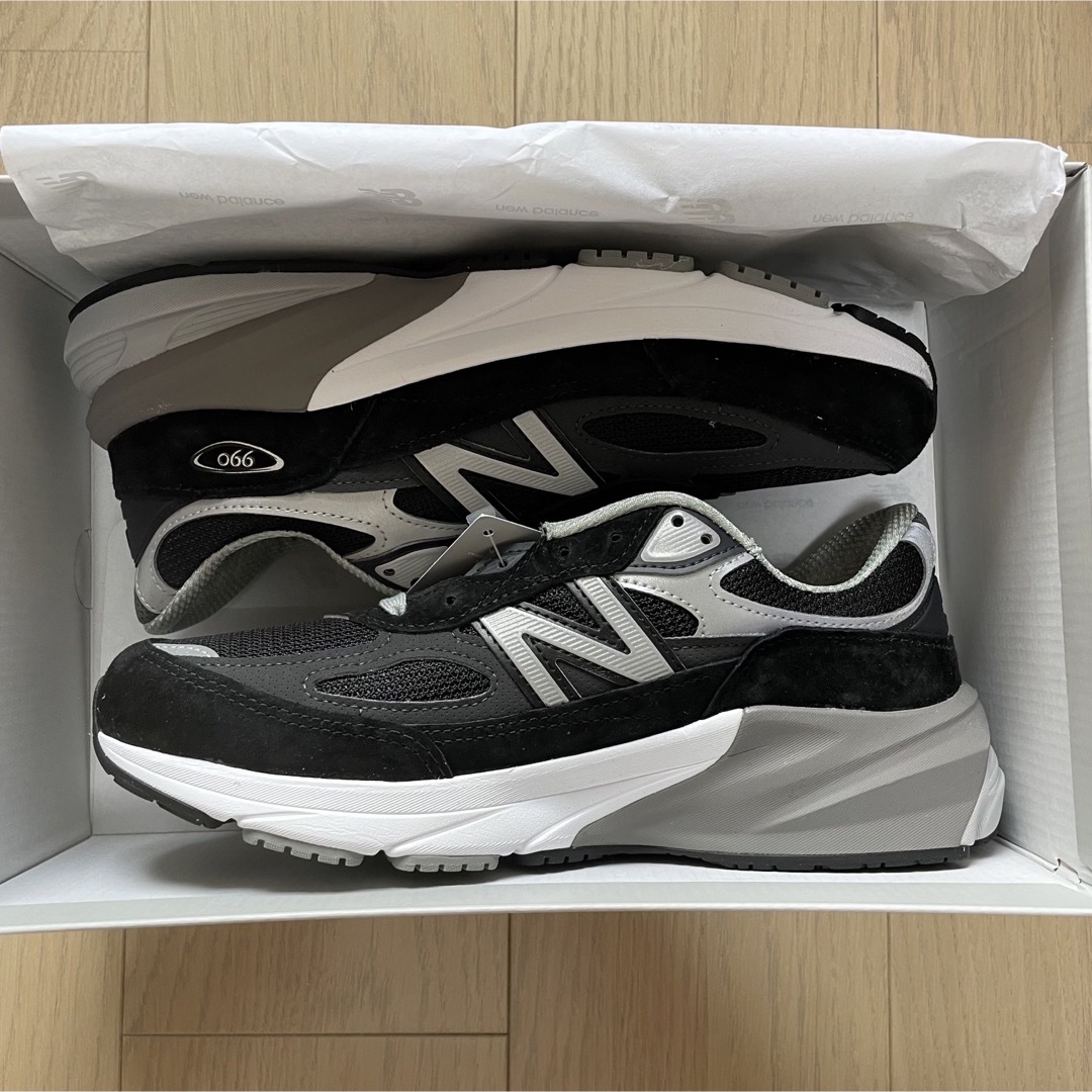 "NEW BALANCE" made in USA 990V6 BK26cmスニーカー