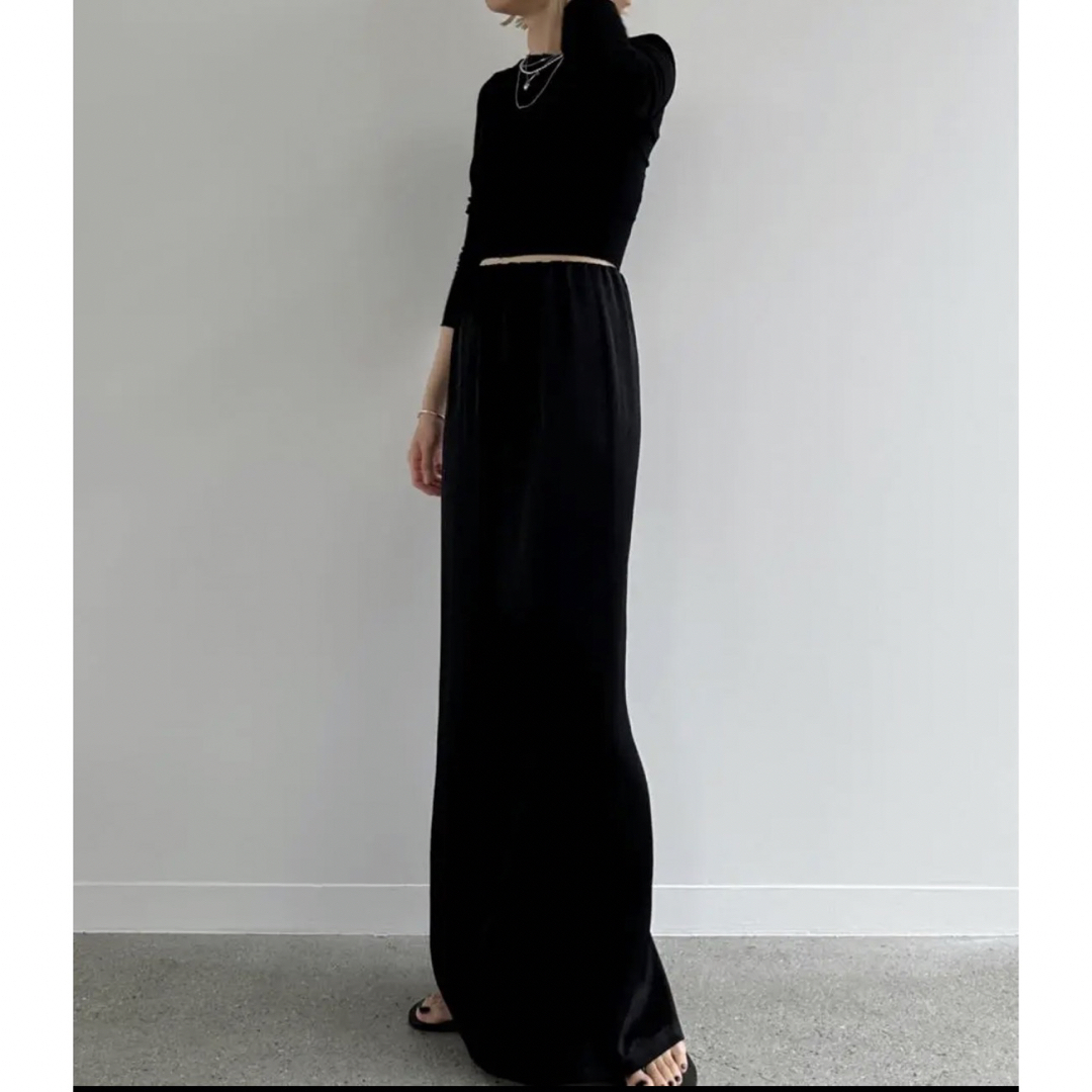 enof ace long straight skirt black M | wic-capital.net