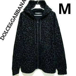 ドルチェアンドガッバーナ(DOLCE&GABBANA)の【17万】ドルチェ&ガッバーナ ブラックレオパード ベロア Roen ロエン(パーカー)