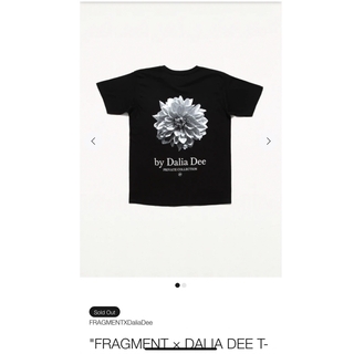 フラグメント(FRAGMENT)のFRAGMENT × DALIA DEE T-SHIRT 黒 Lサイズ(Tシャツ/カットソー(半袖/袖なし))