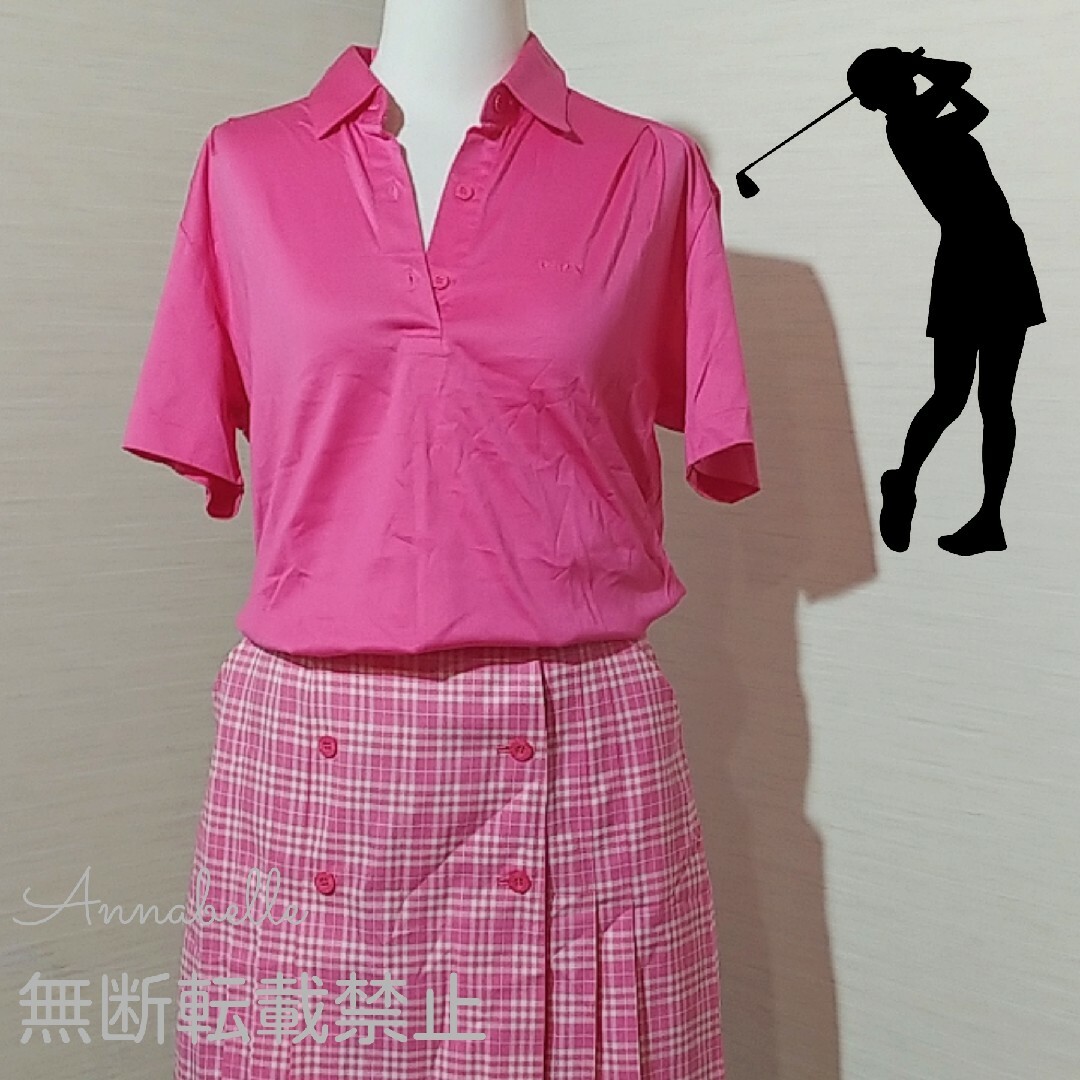 【新品】PARIS レディース Lサイズ 半袖ポロシャツ ゴルフウェア