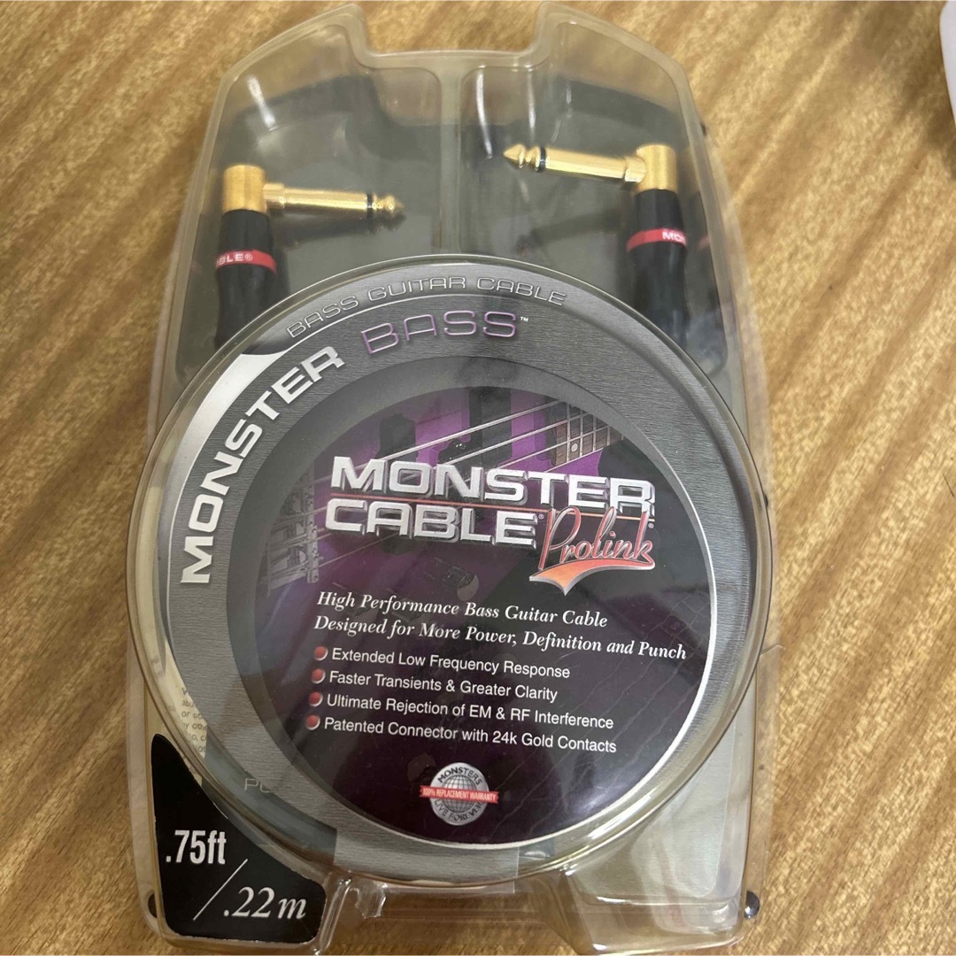 MONSTER BASS モンスターケーブル　.75ft 楽器のベース(シールド/ケーブル)の商品写真