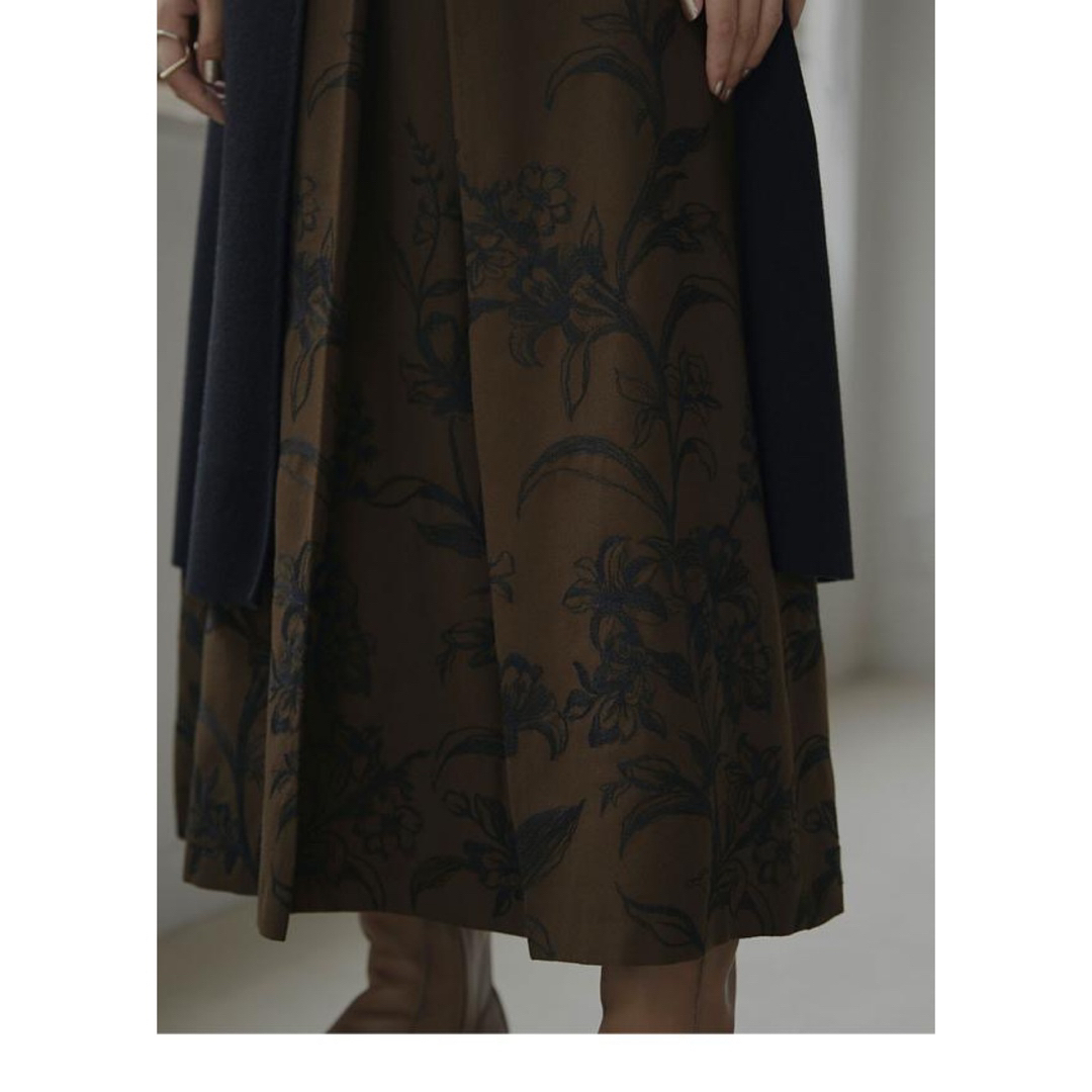 ameri embroidery tuck flared skirtスカート www.krzysztofbialy.com