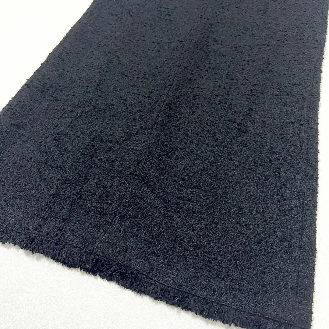 ANAYI(アナイ)の未使用 ANAYI ジャンパースカート ツイード ブラック ウール サイズ38 レディースのワンピース(ひざ丈ワンピース)の商品写真