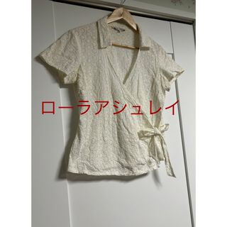 ローラアシュレイ(LAURA ASHLEY)のローラアシュレイ レース カシュクールブラウス 11号 訳あり(シャツ/ブラウス(半袖/袖なし))