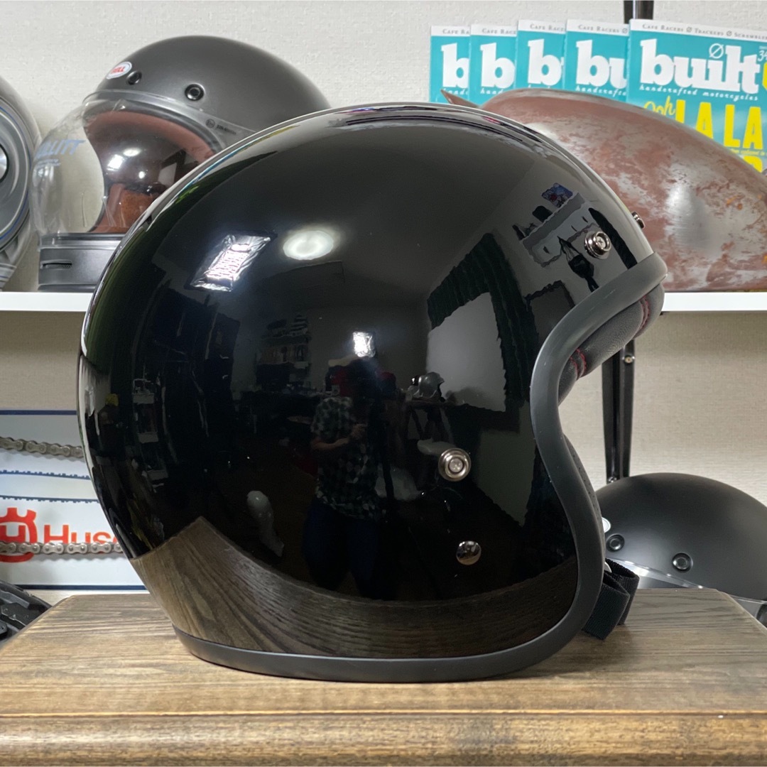 ★新品 BELL ベル ジェットヘルメット CUSTOM 500 黒×白 /L