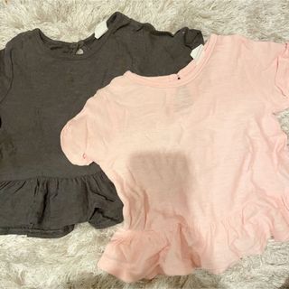 エイチアンドエム(H&M)のH&M フリル Tシャツ 2枚セット(Ｔシャツ)