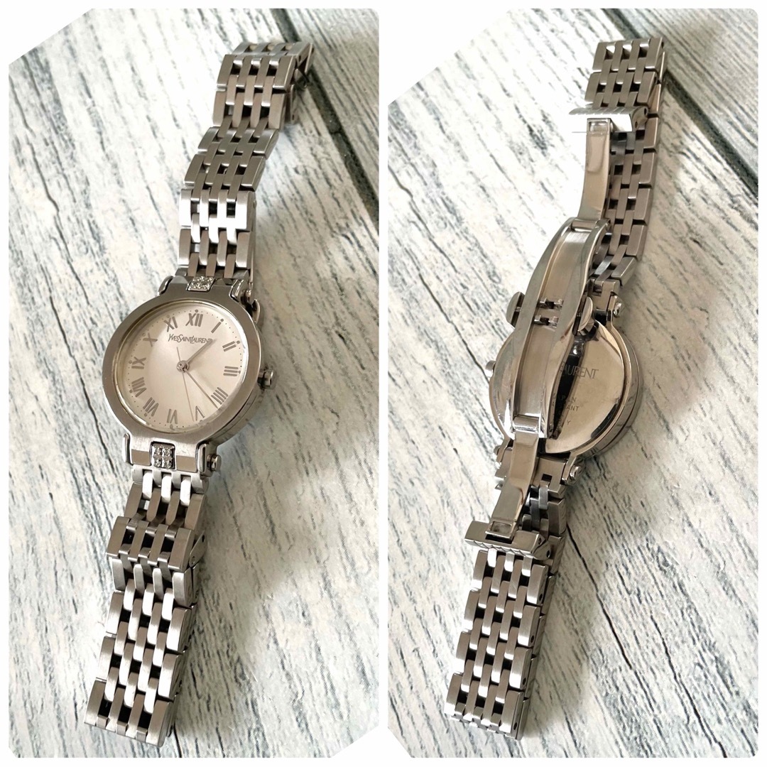 美品】Yves Saint Laurent 腕時計 8P レディース シルバー-