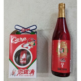 カープ3連覇記念金冠黒松とカープ恋銀滴(芋焼酎)セット(日本酒)