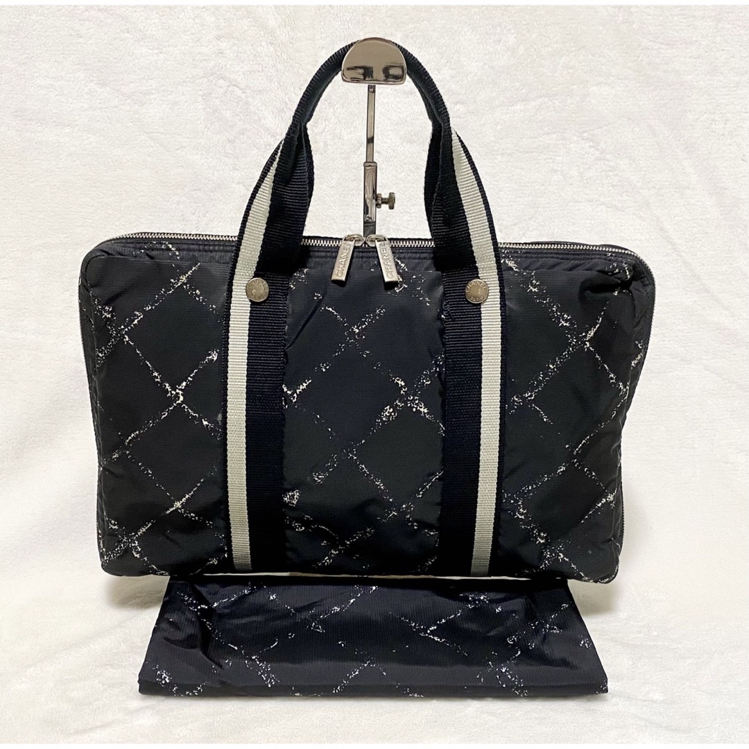 CHANEL 旧トラベルライン シリアルナンバーシール付き 保存袋付き ブラック