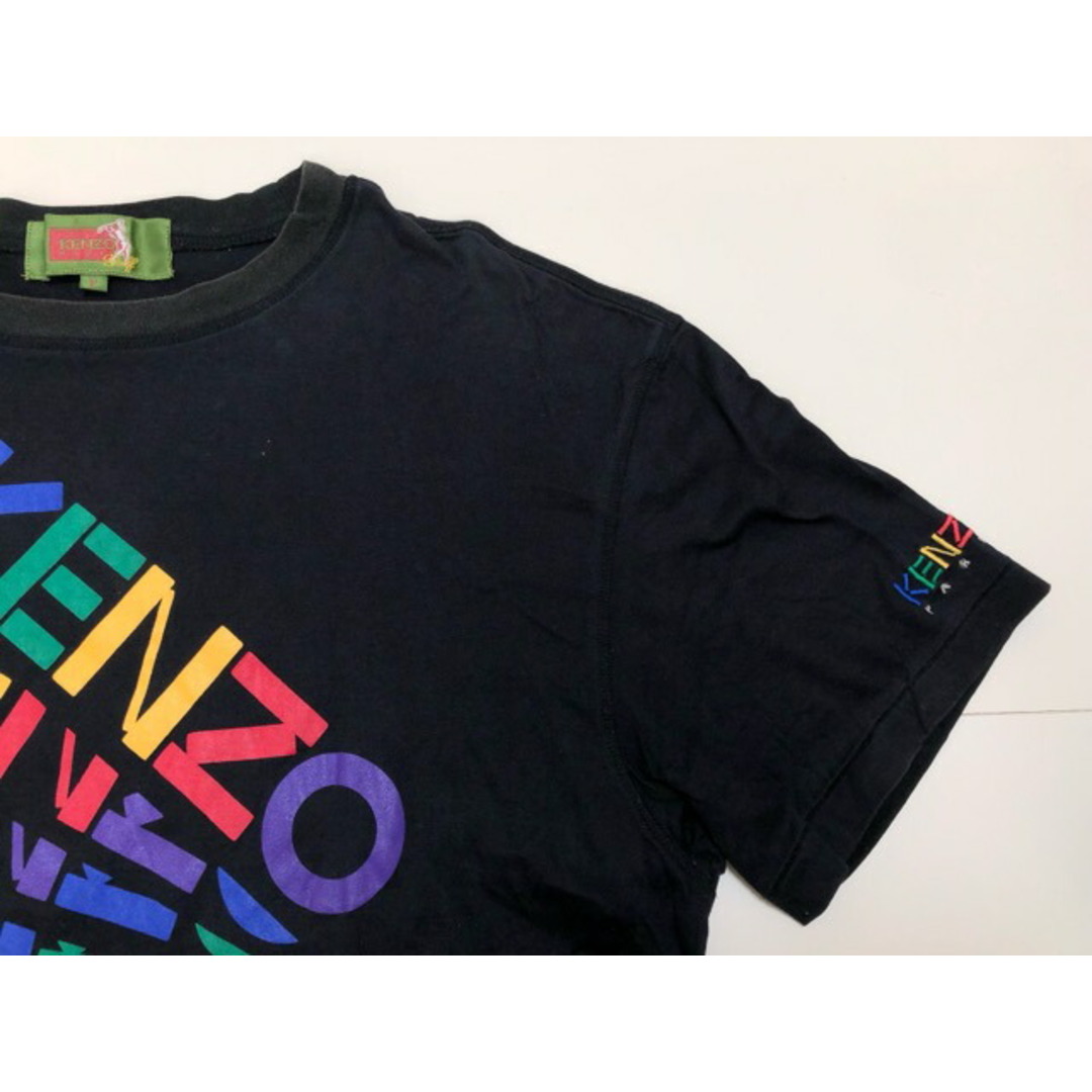 KENZO(ケンゾー)のKENZO PARIS（ケンゾー）ロゴ刺繍　プリントTシャツ【中古】【007】 メンズのトップス(Tシャツ/カットソー(半袖/袖なし))の商品写真