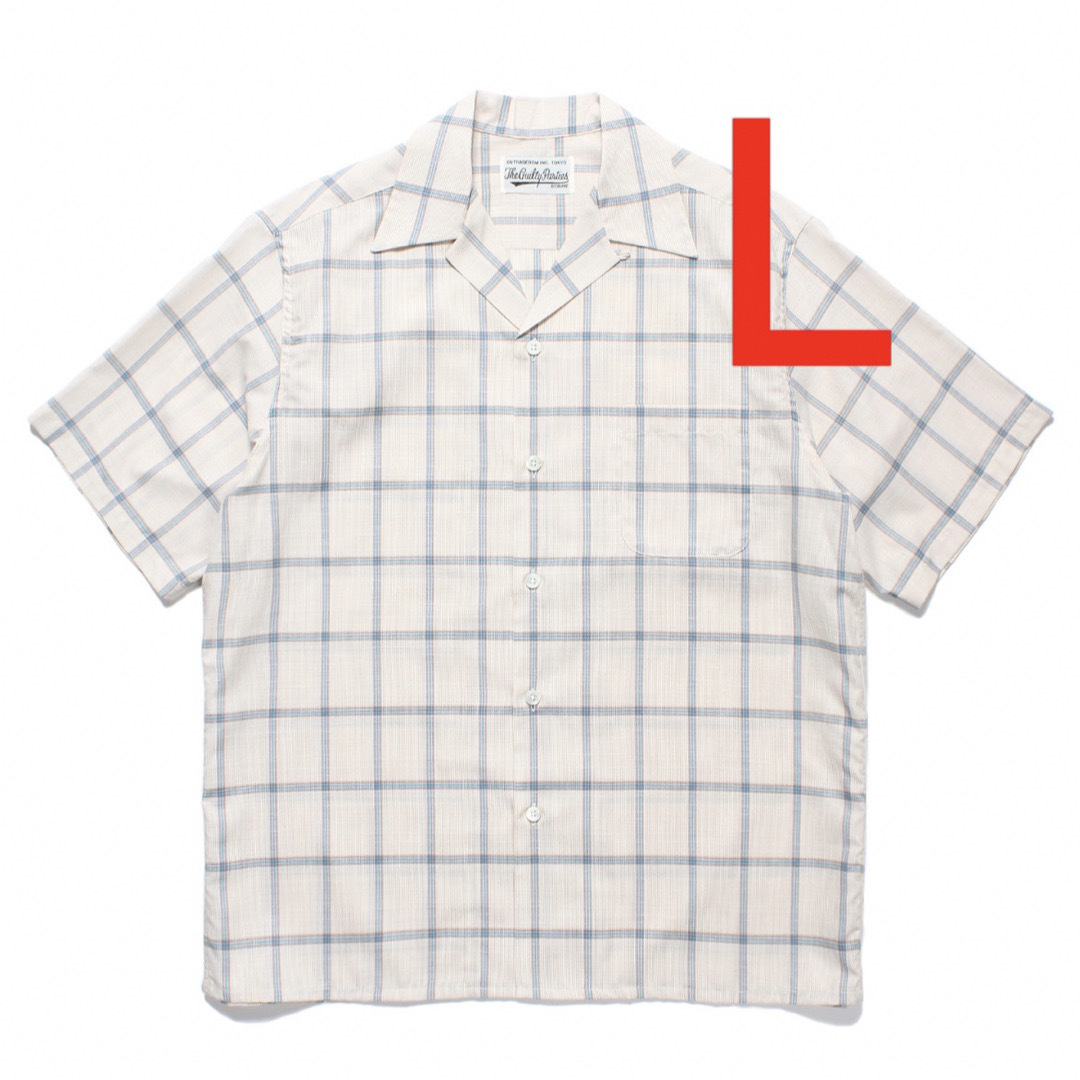 WACKOMARIA CHECK OPEN COLLAR SHIRT beige