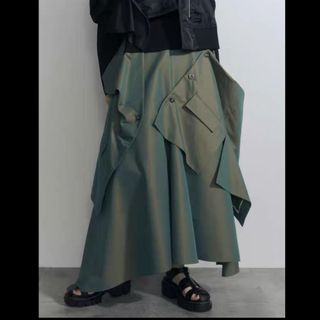 UN3D. - 完売カラー【ブルー】パイピングメッシュスカートの通販|ラクマ