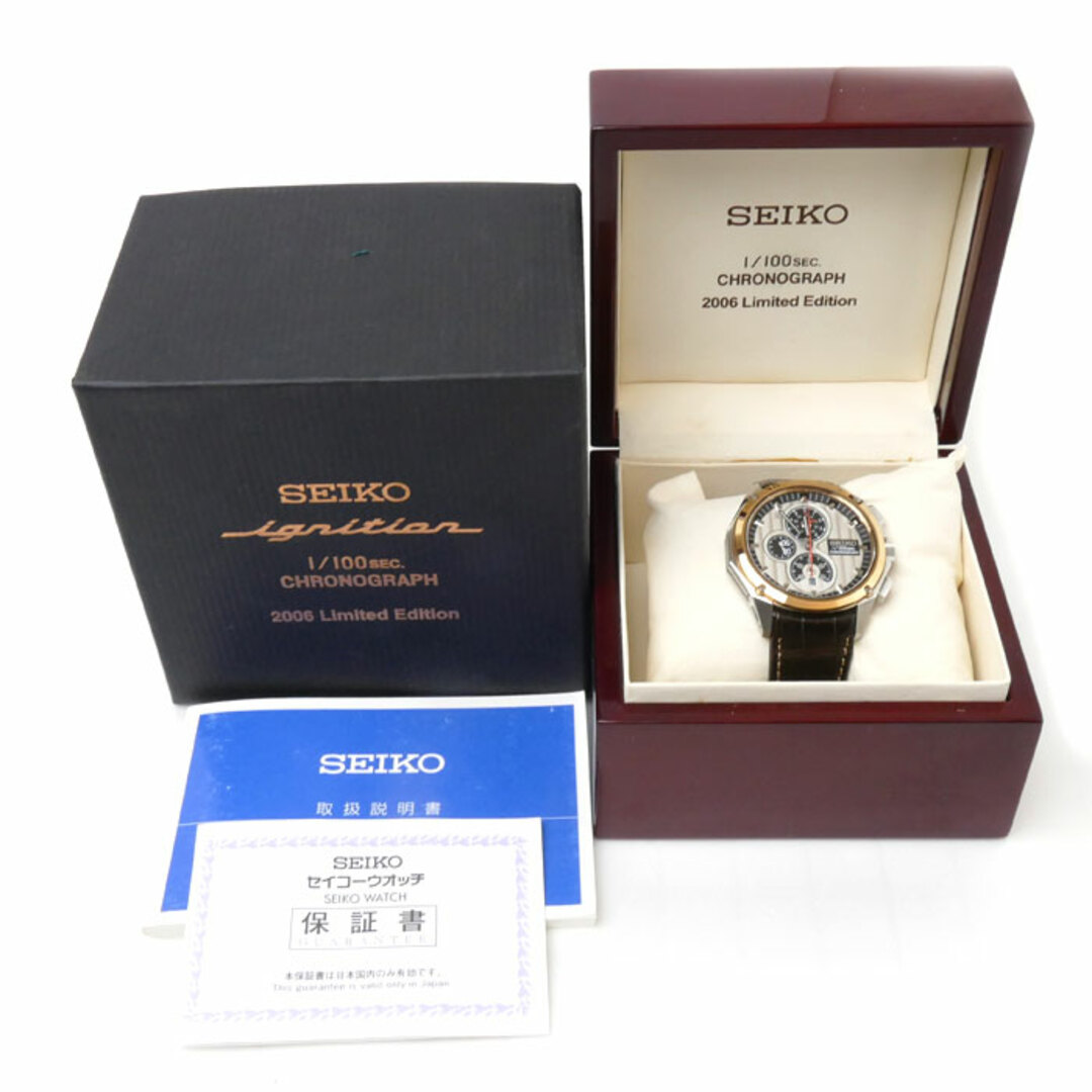 SEIKO(セイコー)のSEIKO セイコー ignition 1/100秒クロノグラフ 腕時計 電池式 SBHP001/7T82-0AB0 １００本限定 メンズ【中古】 メンズの時計(腕時計(アナログ))の商品写真