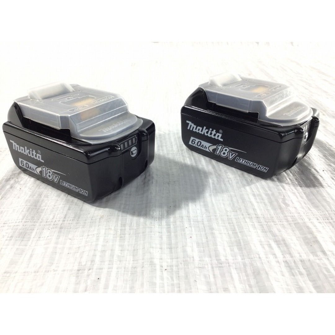 ☆未使用品 2個セット☆makita マキタ 18V 6.0Ah 純正リチウムイオンバッテリー BL1860B 残量表示ボタン付 急速充電対応 雪マーク 76563