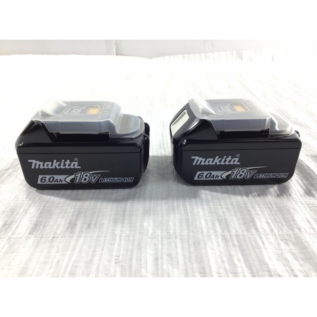 ☆未使用品2個セット☆makita マキタ 18V 6.0Ah 残量表示付 純正 リチウムイオンバッテリー BL1860B リチュウムイオン電池 蓄電池 67395