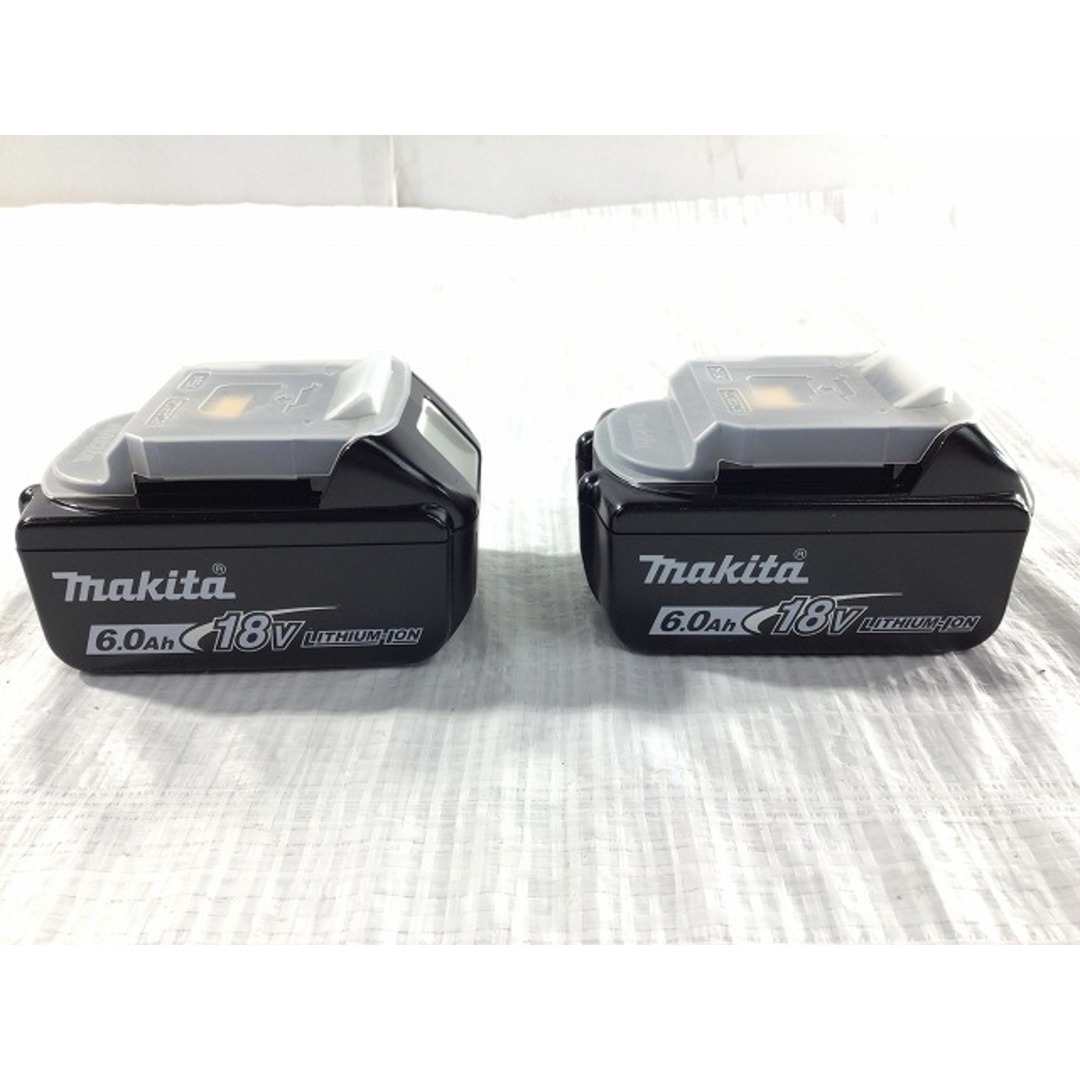 ☆極美品 2個セット♪☆makita マキタ 18V 6.0Ah 残量表示付き 純正 リチウムイオンバッテリー BL1860B 急速充電対応 箱無し 59609