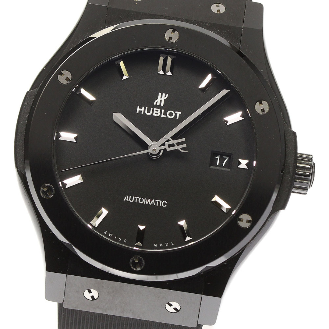 ウブロ HUBLOT 542.CM.1171.RX クラシック フュージョン ブラックマジック デイト クォーツ メンズ 美品 _765983