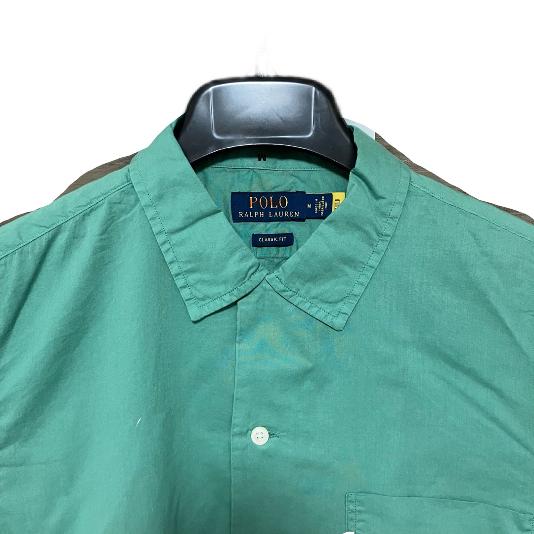 POLO RALPH LAUREN(ポロラルフローレン)の新品 ポロ ラルフローレン 半袖シャツ 開襟シャツ 無地 コットン Mサイズ メンズのトップス(シャツ)の商品写真