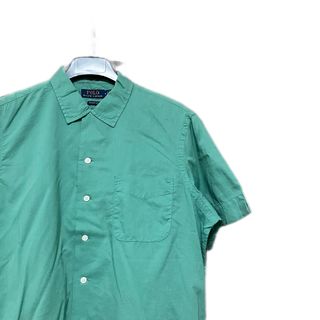 ポロラルフローレン(POLO RALPH LAUREN)の新品 ポロ ラルフローレン 半袖シャツ 開襟シャツ 無地 コットン Mサイズ(シャツ)