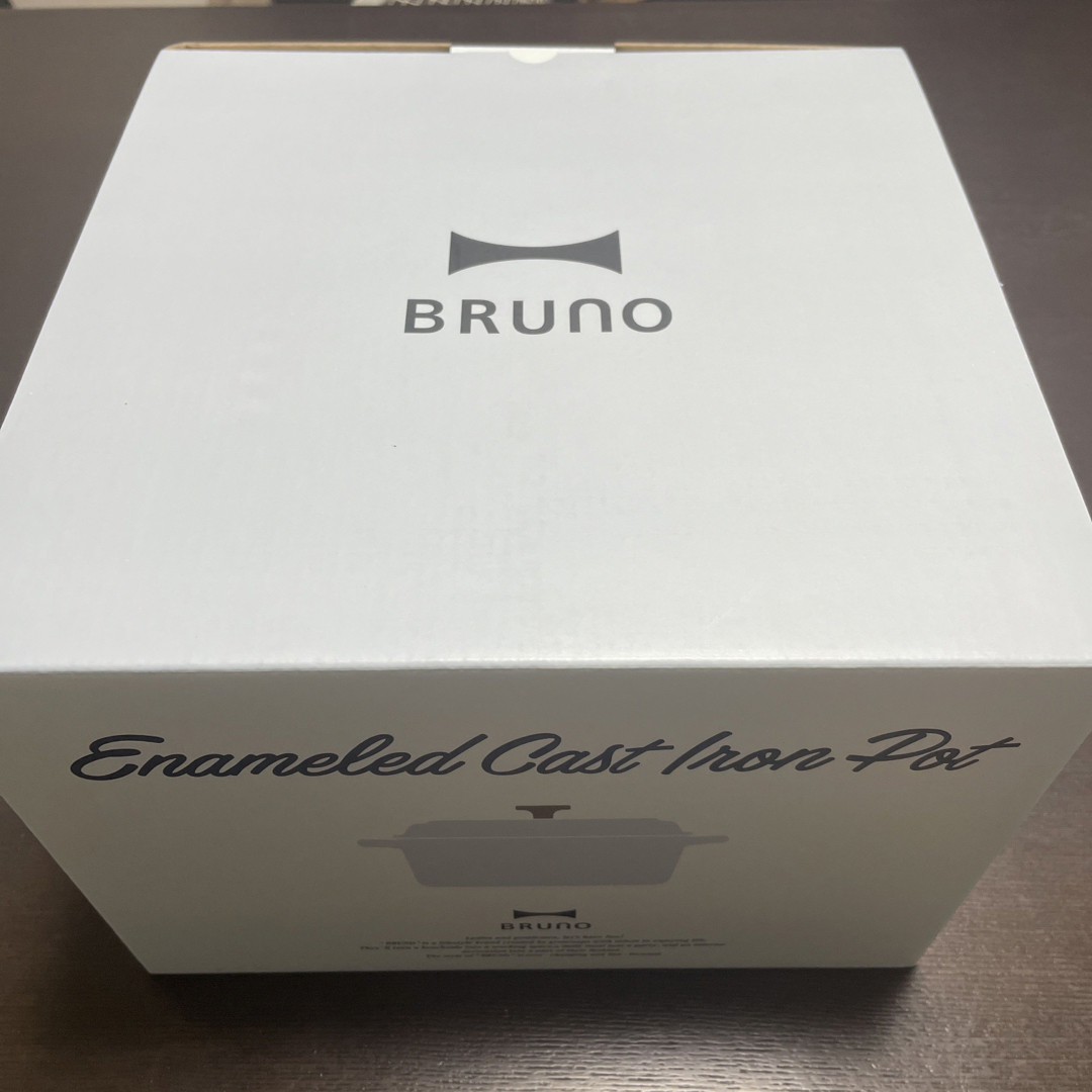 BRUNO(ブルーノ)の新品　BRUNO ブルーノ　ホーローポット　ブルーグレー インテリア/住まい/日用品のキッチン/食器(鍋/フライパン)の商品写真