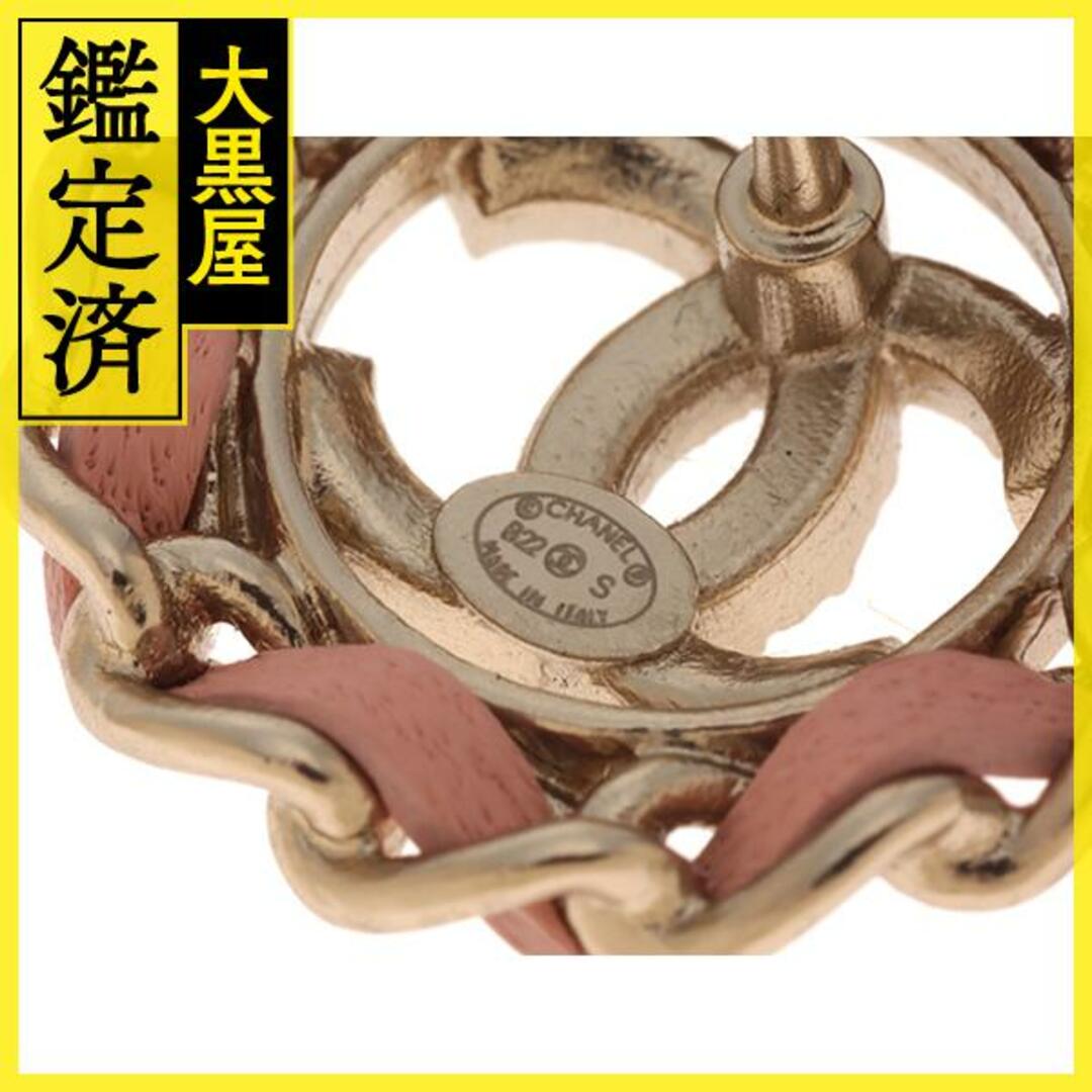 CHANEL - シャネル ココマークピアス ピンク GP/レザー/ライン