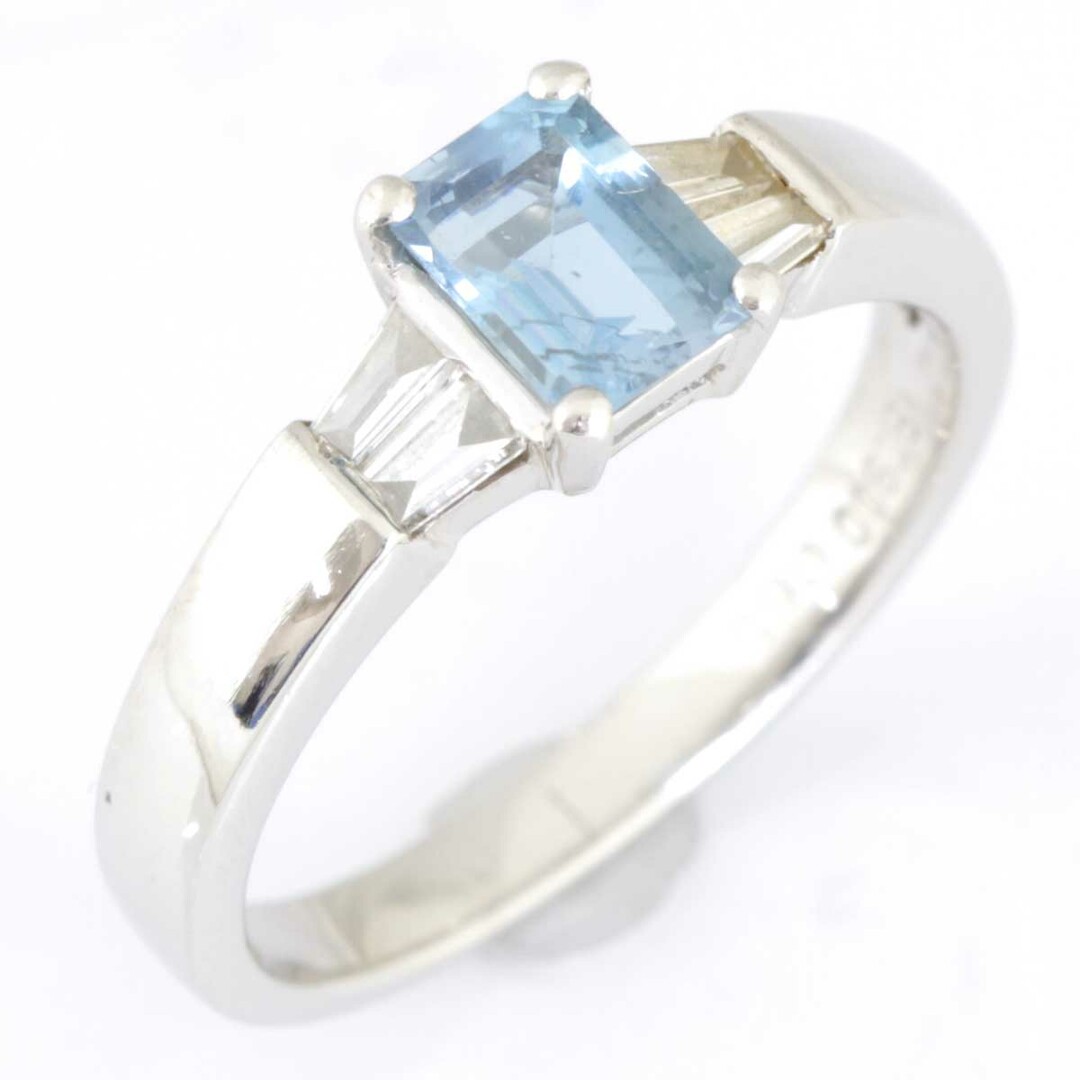 美品『USED』 Pt900 リング・指輪 青石 0.68ct 5.1g 12号 2