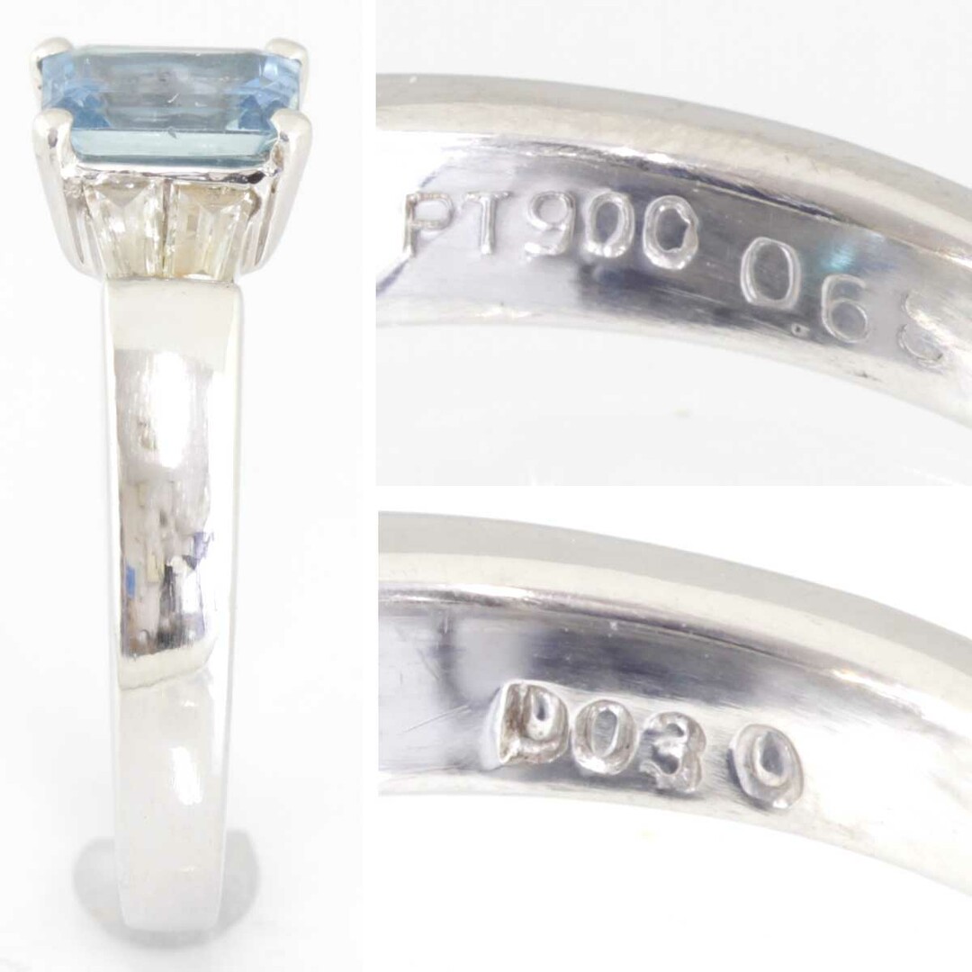 美品『USED』 Pt900 リング・指輪 青石 0.68ct 5.1g 12号 3