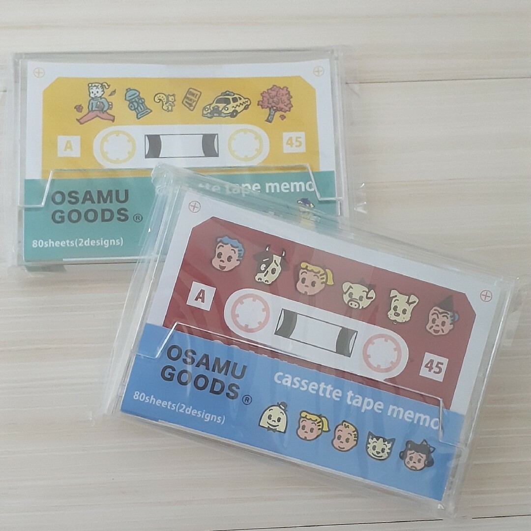 学研ステイフル(ガッケンステイフル)のOSAMU GOODS オサムグッズ カセットテープメモ 2個セット 原田治 エンタメ/ホビーのおもちゃ/ぬいぐるみ(キャラクターグッズ)の商品写真