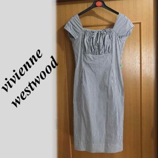 ヴィヴィアンウエストウッド(Vivienne Westwood)のヴィヴィアンウエストウッドワンピース　ストライプ(ひざ丈ワンピース)