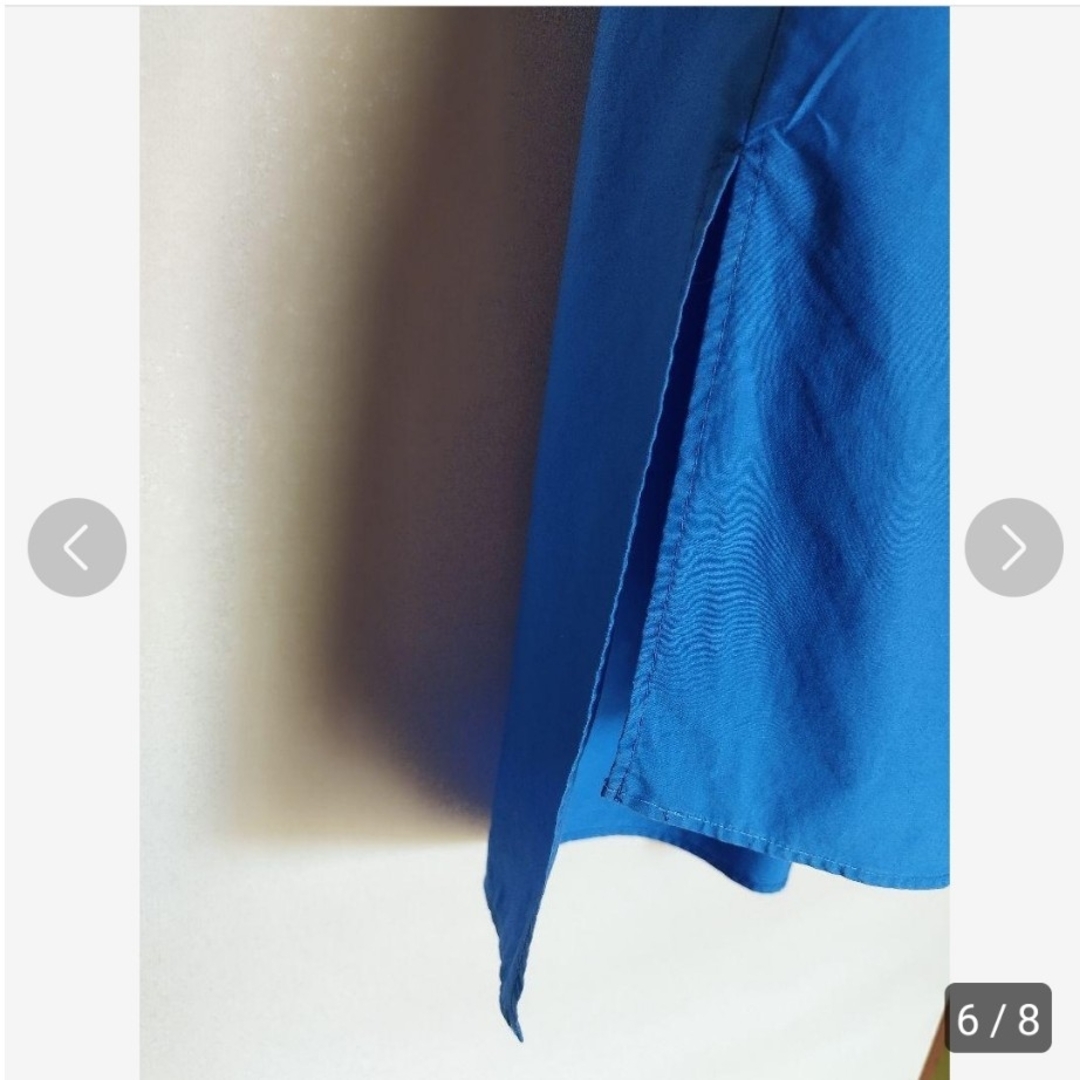 ENFOLD(エンフォルド)のENFOLD ☆ ブルーノースリーブシャツ　size 38 レディースのトップス(シャツ/ブラウス(半袖/袖なし))の商品写真