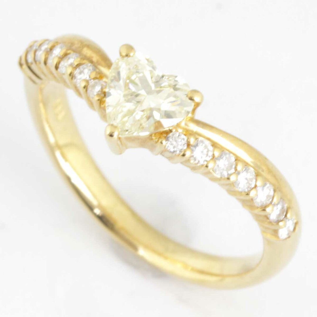 美品『USED』 K18 リング・指輪 イエローダイヤモンド 0.55ct 3.8g 11.5号【中古】 レディースのアクセサリー(リング(指輪))の商品写真