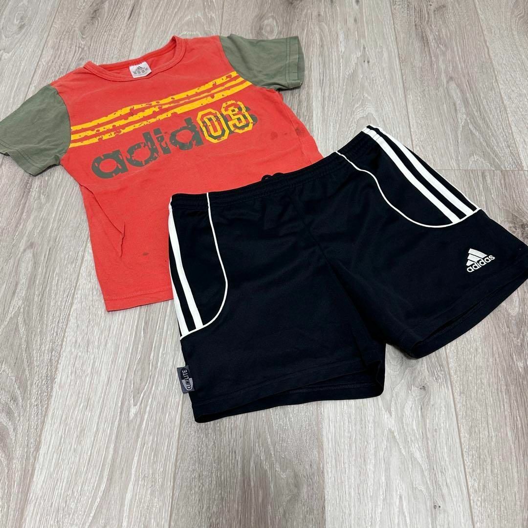 adidas(アディダス)の【24時間以内発送】adidas 半袖　Tシャツ　短パン　ハーフパンツ　セット キッズ/ベビー/マタニティのキッズ服男の子用(90cm~)(パンツ/スパッツ)の商品写真