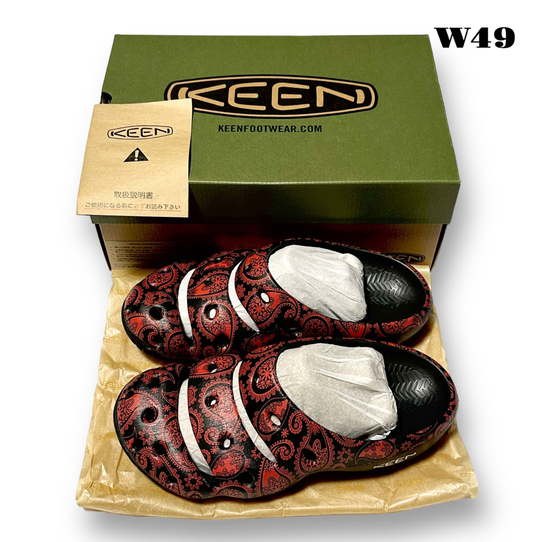 希少品！ KEEN キーン サンダル ペイズリー 黒 赤 28 10 9 43