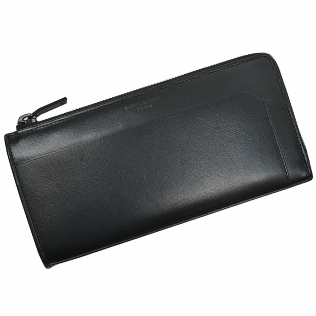 サンローラン SAINT LAURENT 長財布 レザー ブラック メンズ 送料無料