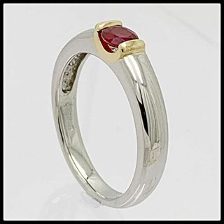 pt900 K18 ルビー 1.32ct リング 11号 - リング(指輪)
