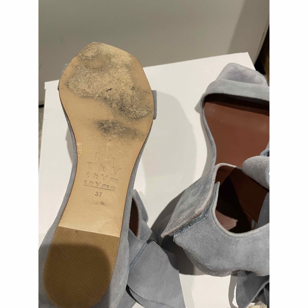 ブルーグレー　サンダル　24cm レディースの靴/シューズ(サンダル)の商品写真