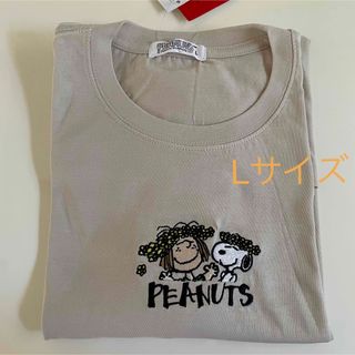 スヌーピー(SNOOPY)の新品＊スヌーピー ペパーミントパティ Tシャツ(半袖)L アイボリー(Tシャツ(半袖/袖なし))