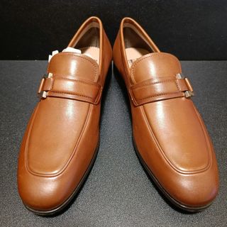 サルヴァトーレフェラガモ(Salvatore Ferragamo)のフェラガモ(Savatore Ferragamo) イタリア製革靴 茶 6.5(スリッポン/モカシン)