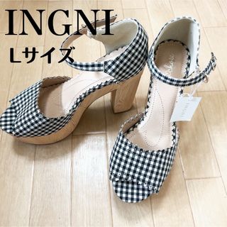 イング(INGNI)のINGNI♡ギンガムチェックサンダル(ハイヒール/パンプス)